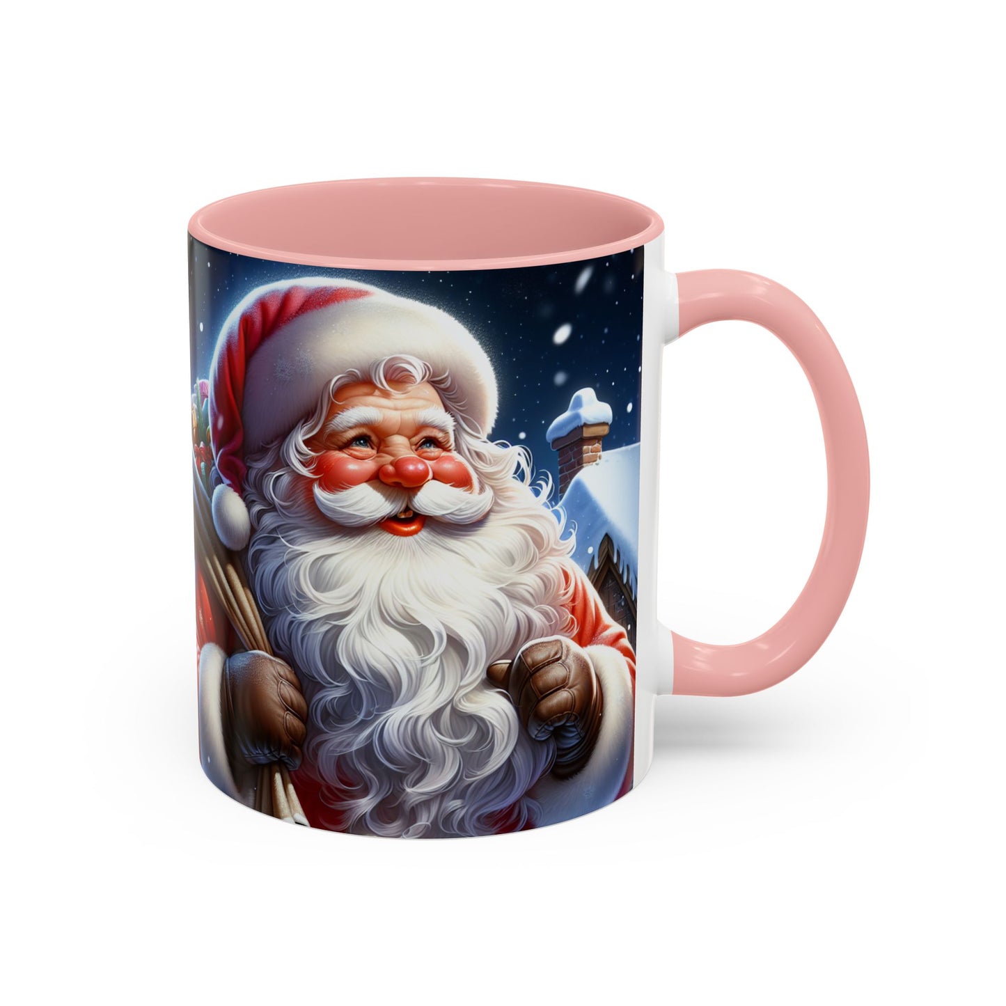 Santa Claus 🎅 Accent Coffee Mug (11, 15oz)