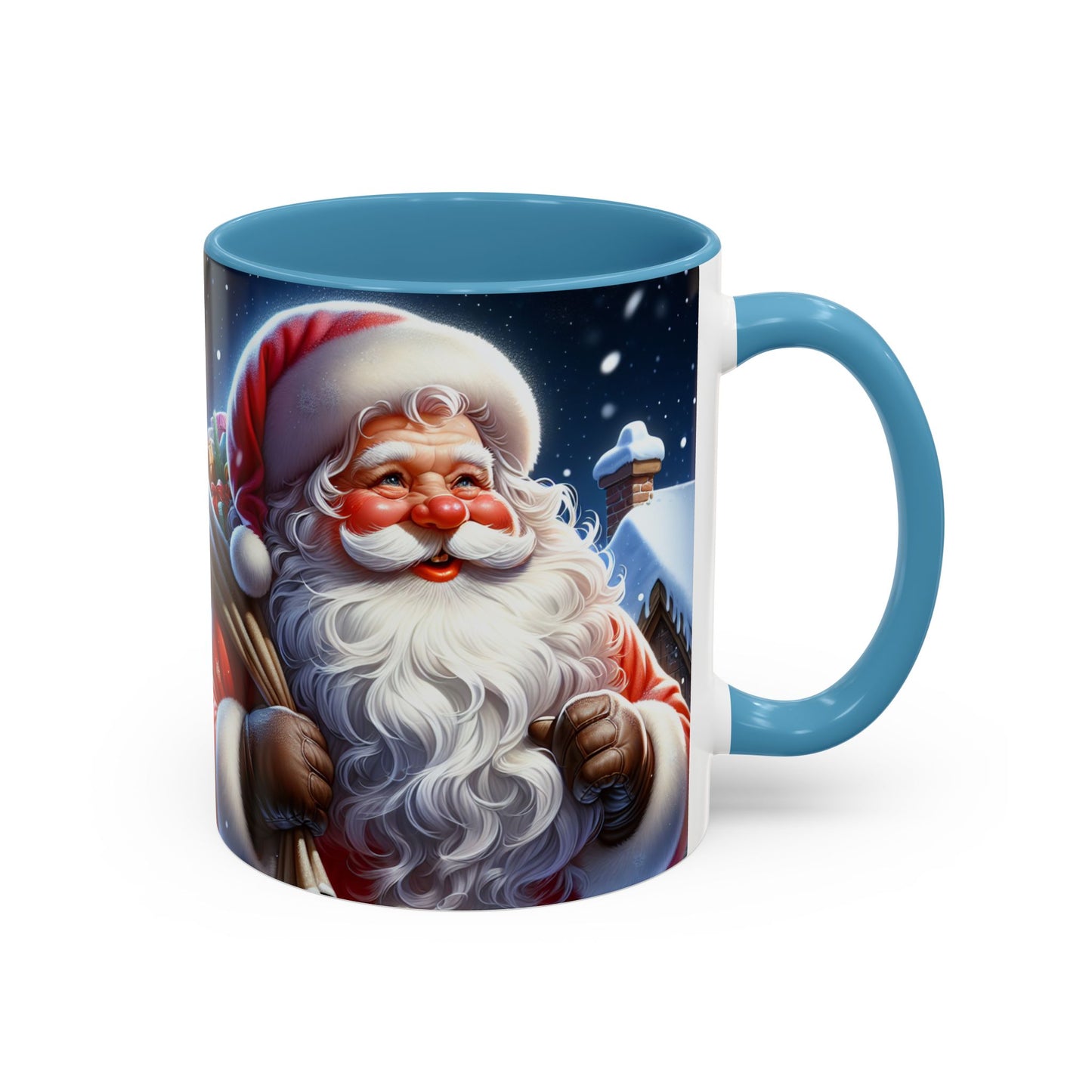 Santa Claus 🎅 Accent Coffee Mug (11, 15oz)