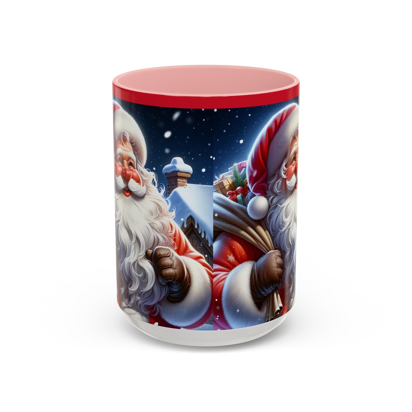 Santa Claus 🎅 Accent Coffee Mug (11, 15oz)