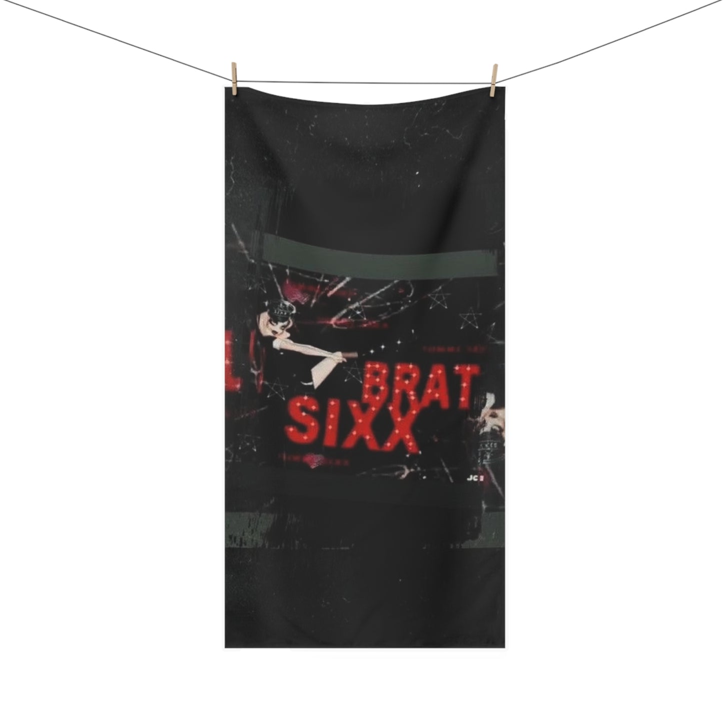 Brat Sixx Graphic Towel - Stylish Mink-Cotton Towel for Beach, Bath, or Home Decor - Unique Gift for Music Lovers, Rock Fans, and [...]