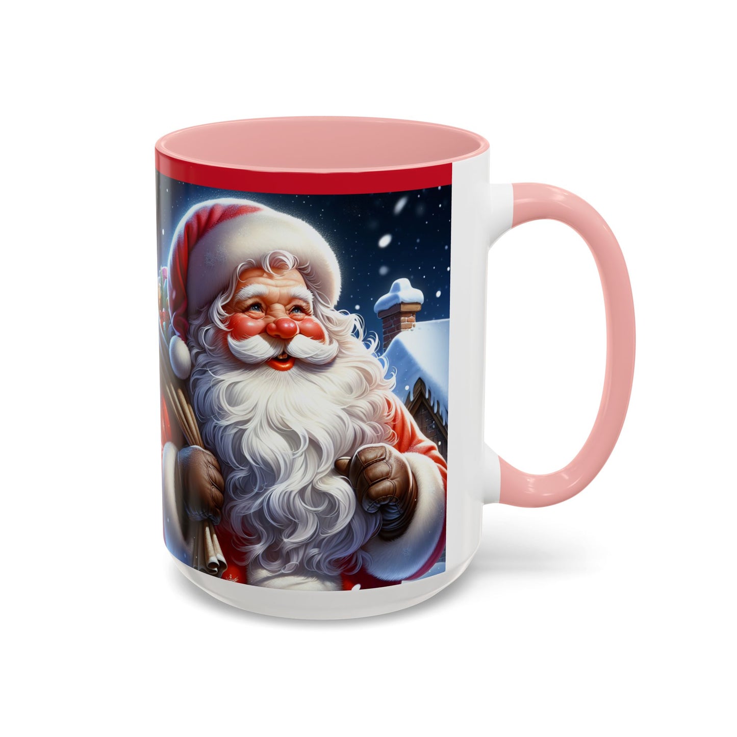 Santa Claus 🎅 Accent Coffee Mug (11, 15oz)