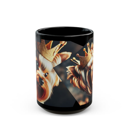King & Queen Yorkie 🐾👑🐾Black Mug (11oz, 15oz)