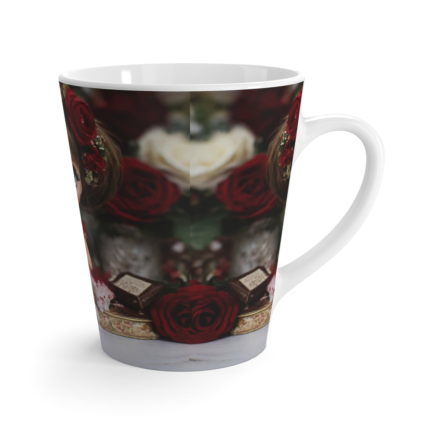 Latte Mug — Cute Blythe Doll Christmas Scene Coffee Cup