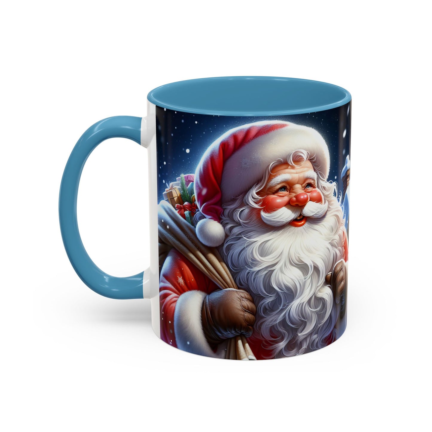 Santa Claus 🎅 Accent Coffee Mug (11, 15oz)