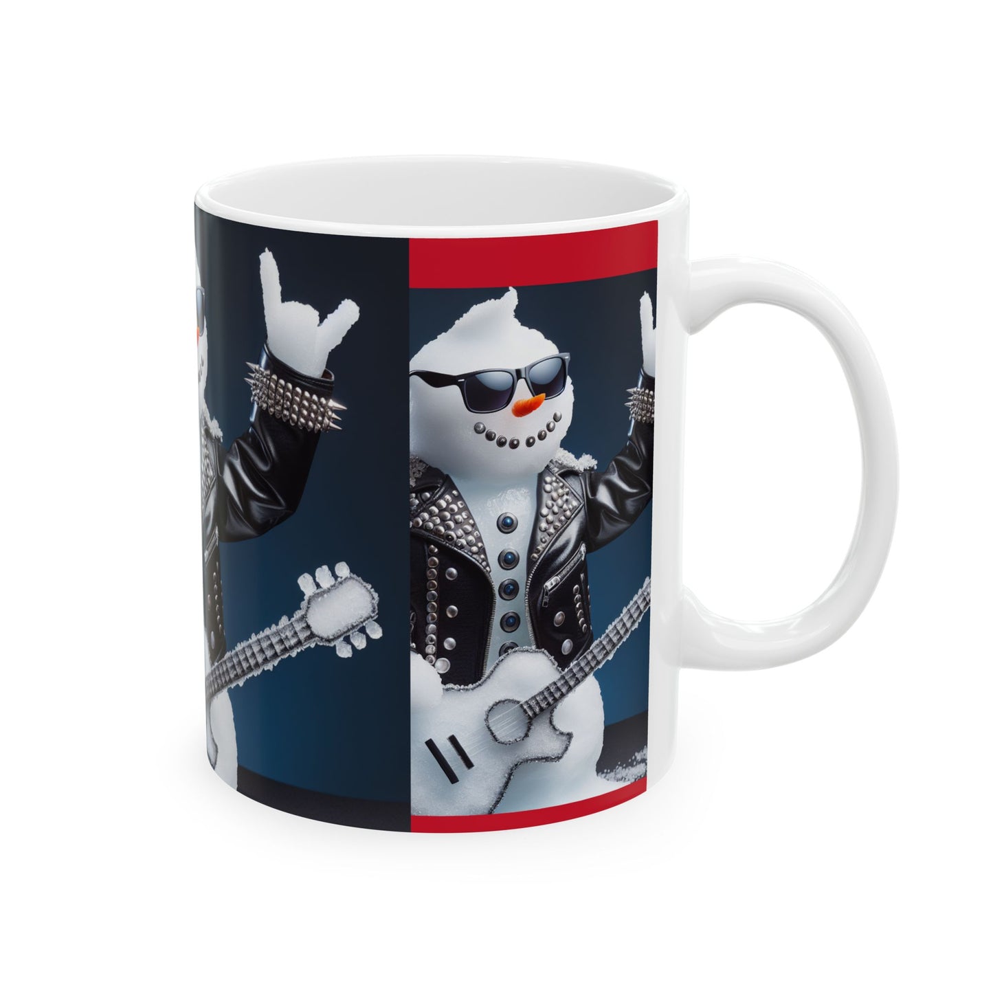 Röckstar Snowman ⛄️Ceramic Mug, (11oz, 15oz)