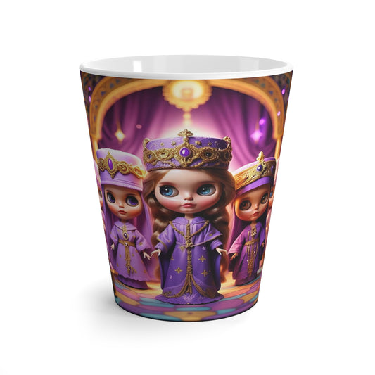 Regal Fantasy Latte Mug, Unique Gift for Tea Lovers, Doll-Inspired Design, Perfect for Home Decor, Cute Collectibles