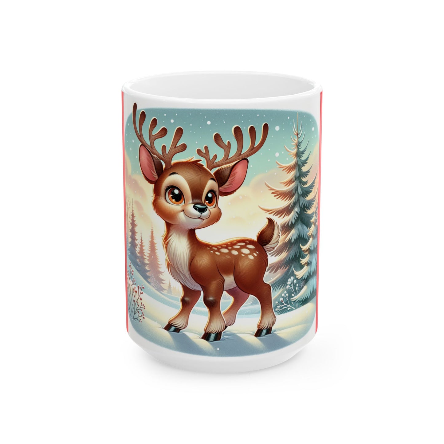 Cute Reindeer 🎄🦌Ceramic Mug, (11oz, 15oz)