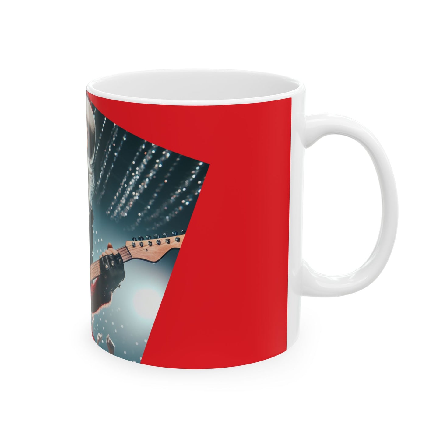 Röckstar Santa Claus 🎅Ceramic Mug, (11oz, 15oz)