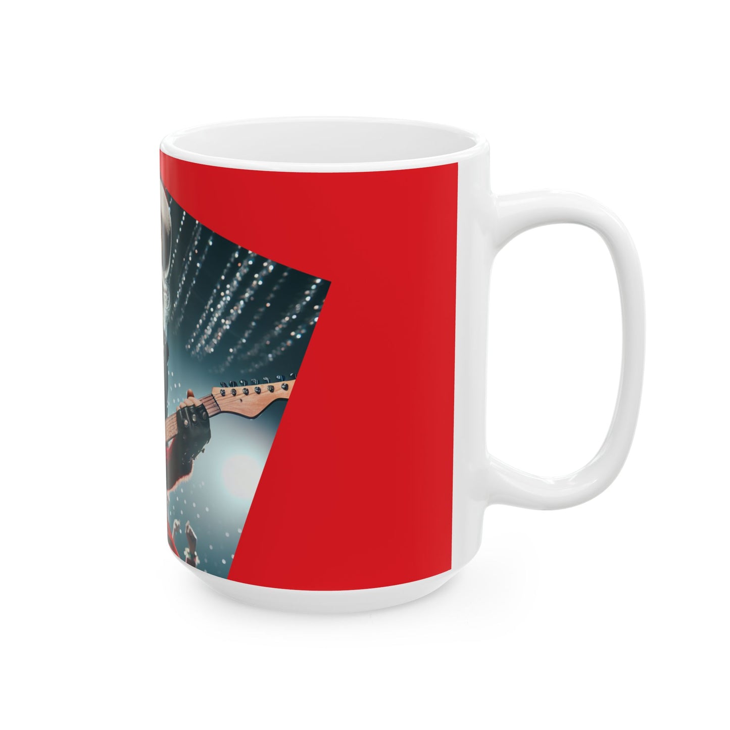 Röckstar Santa Claus 🎅Ceramic Mug, (11oz, 15oz)