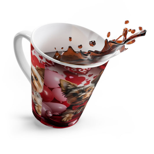 Yorkie Valentines ❤️ Latte Mug