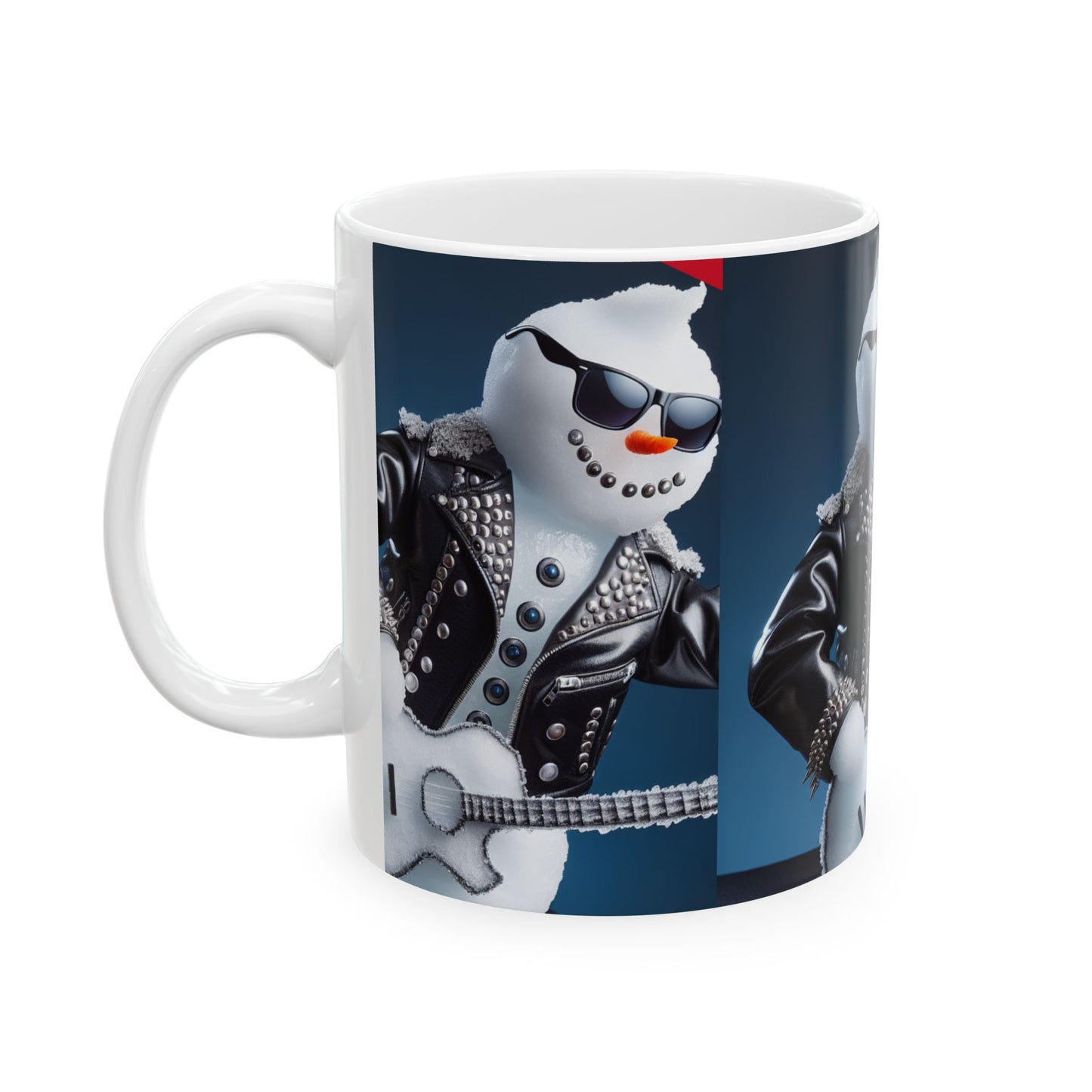 Röckstar Snowman ⛄️Ceramic Mug, (11oz, 15oz)