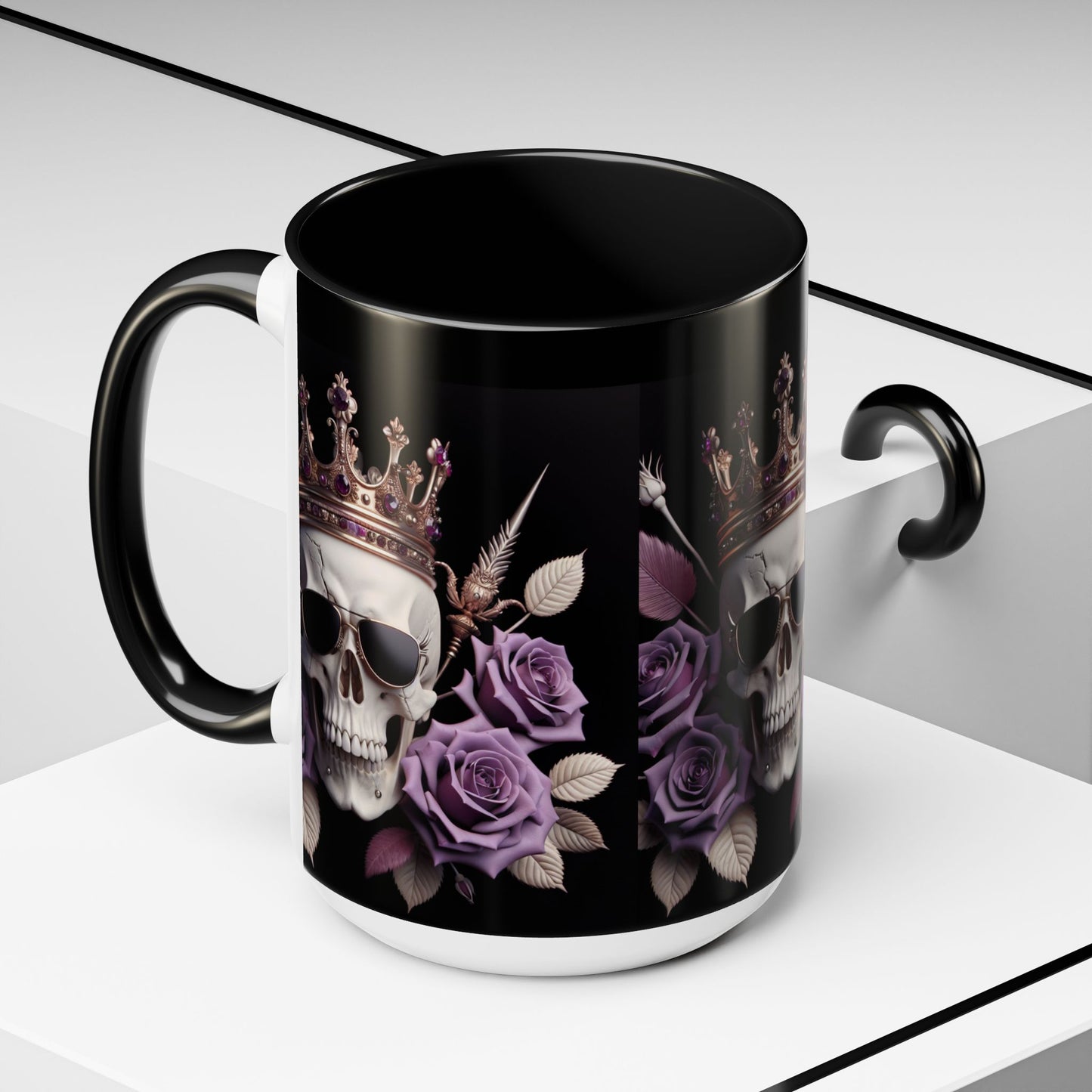 Skull and Roses☠️Accent Coffee Mug (11, 15oz)