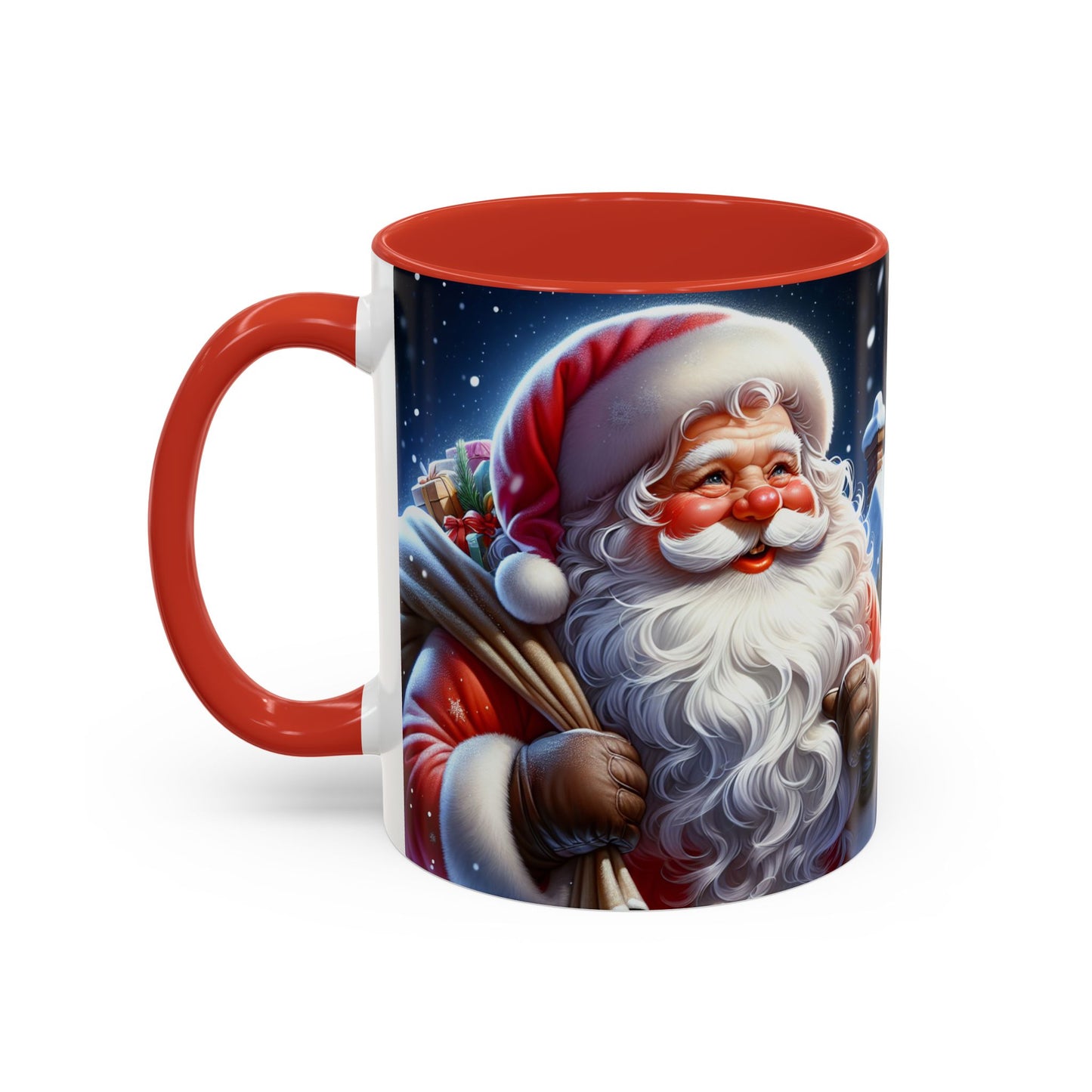 Santa Claus 🎅 Accent Coffee Mug (11, 15oz)