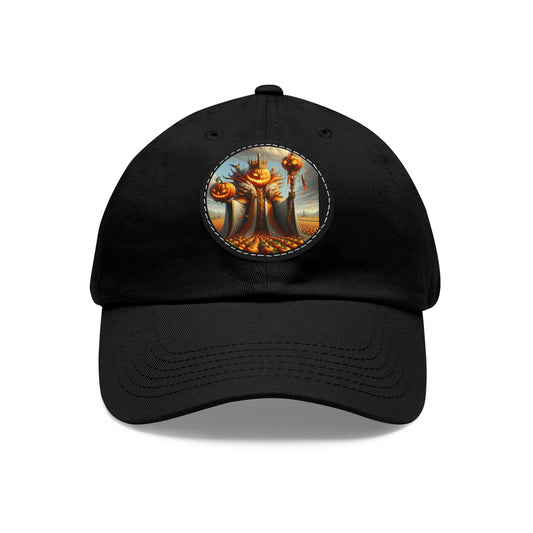 Pumpkin King Dad Hat with Leather Patch (Round)