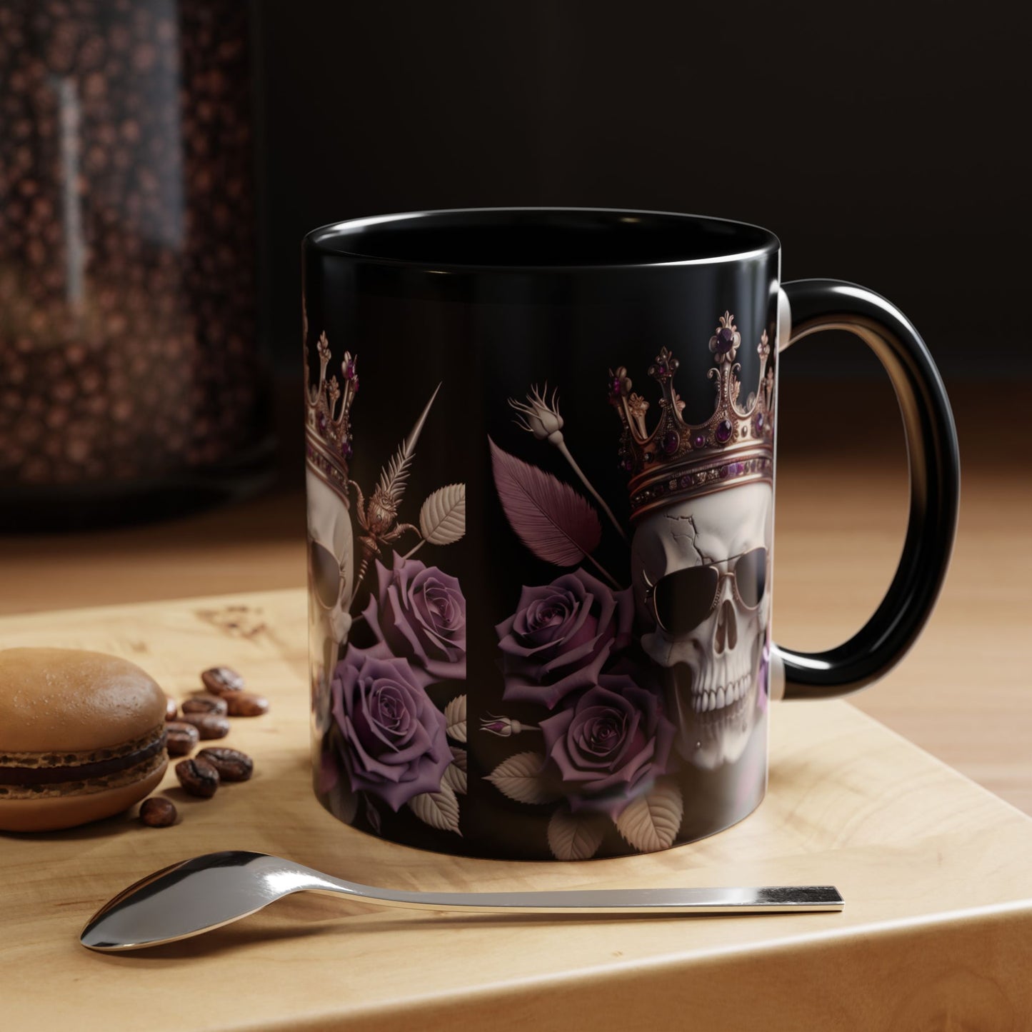 Skull and Roses☠️Accent Coffee Mug (11, 15oz)