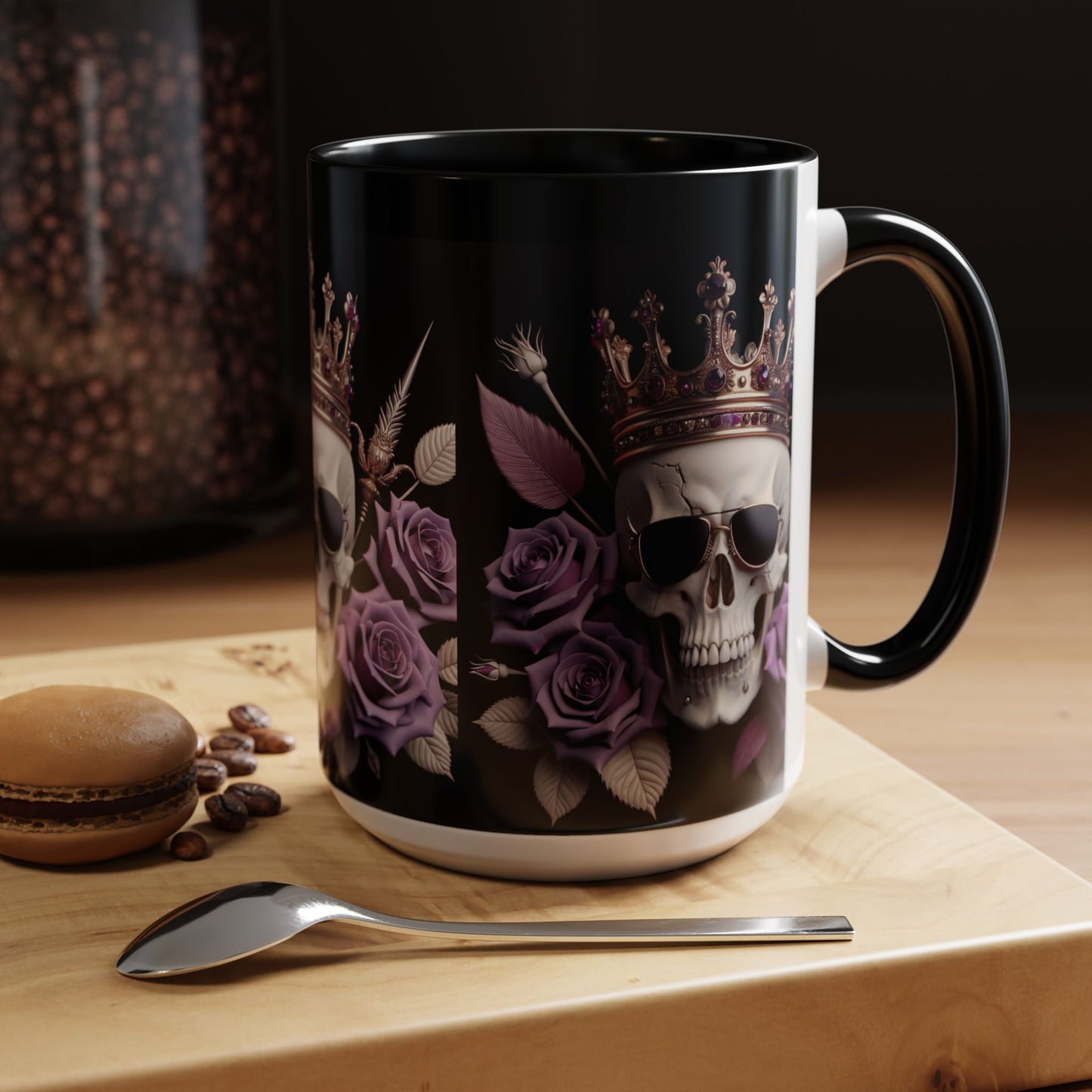 Skull and Roses☠️Accent Coffee Mug (11, 15oz)