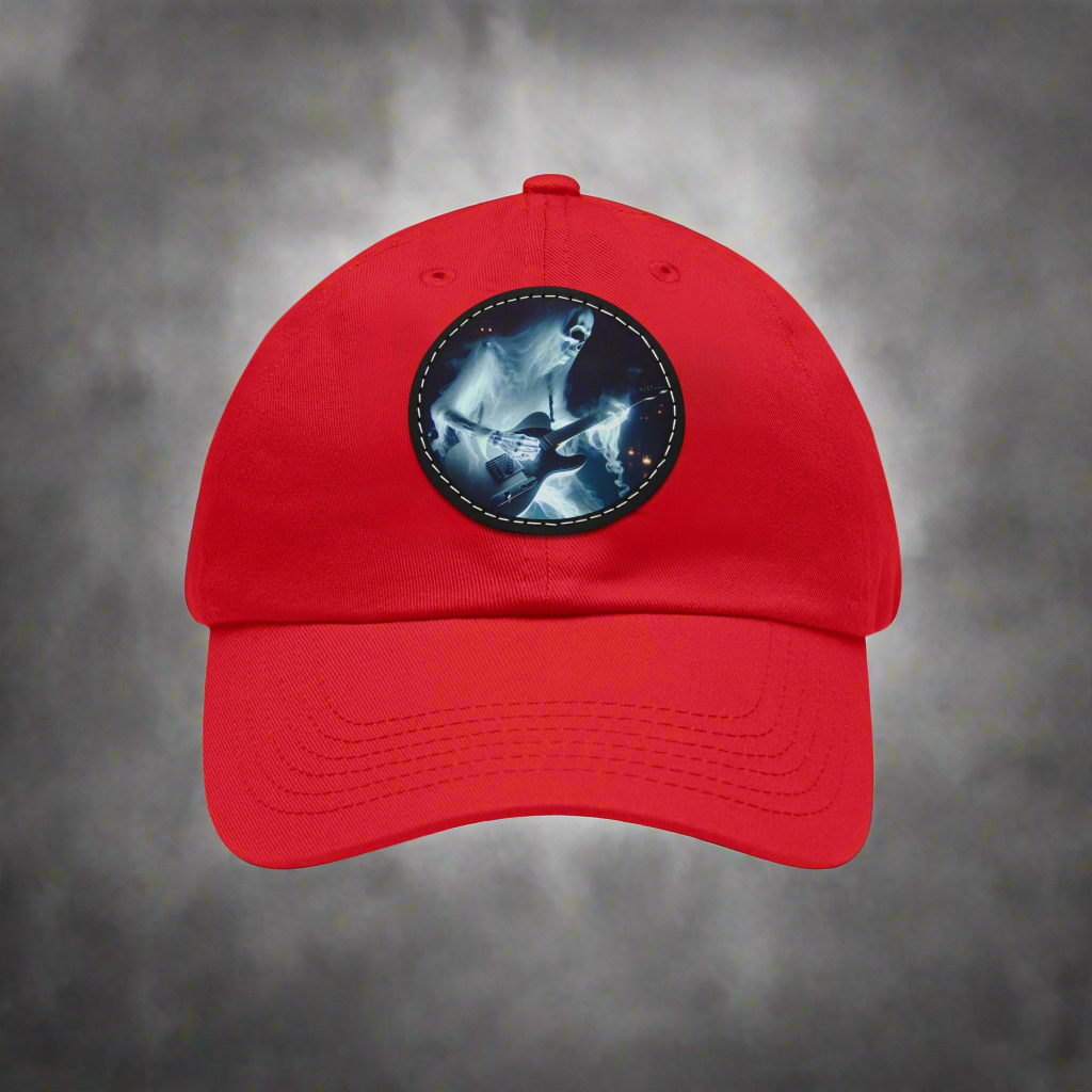 Dad Hat with Leather Patch (Round)